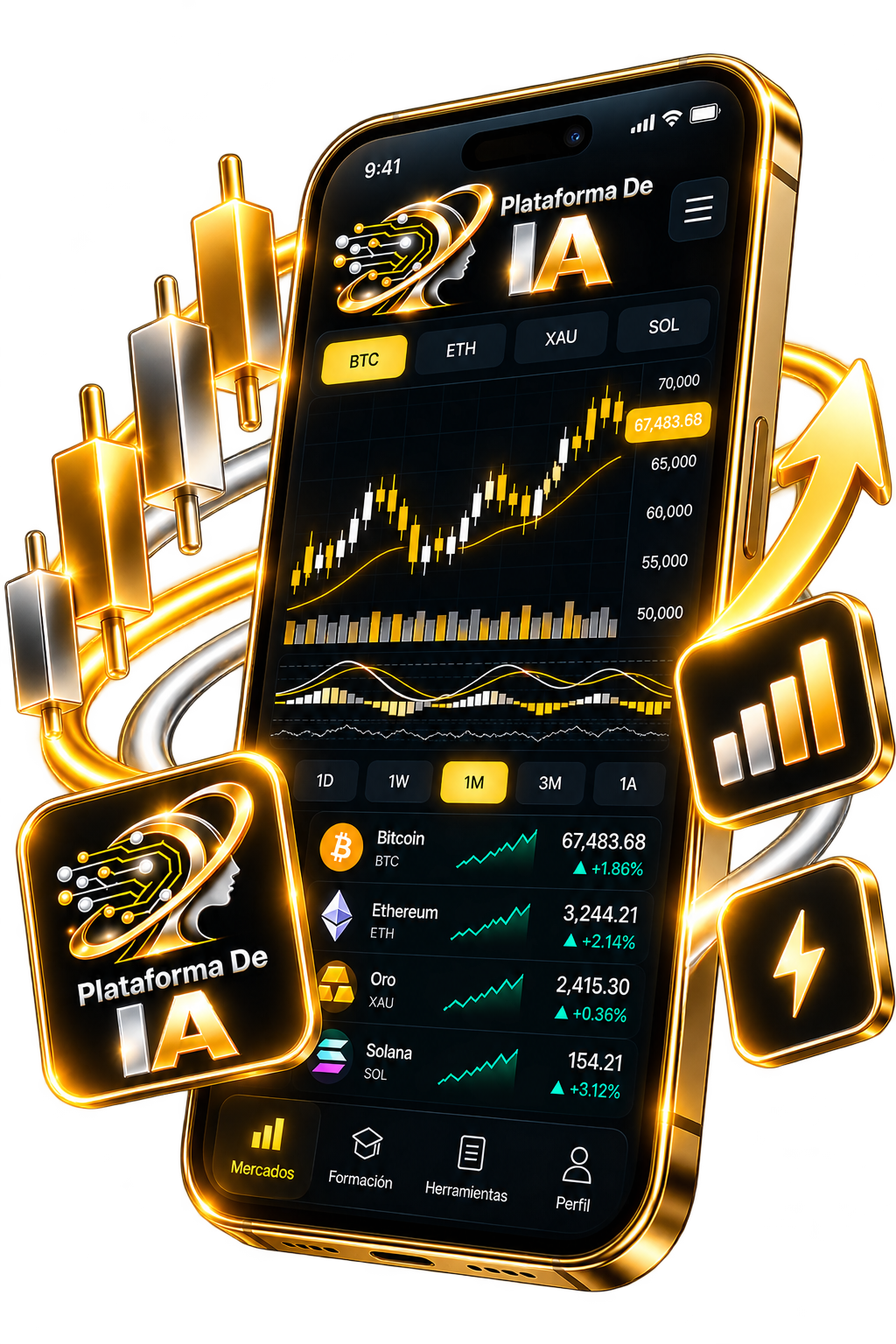 Espacio de aprendizaje sobre análisis de gráficos financieros y tecnología